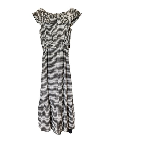 DKNY Gingham Flutter Midi Fit Flare Work Dress Size 4 - Picture 7 of 14